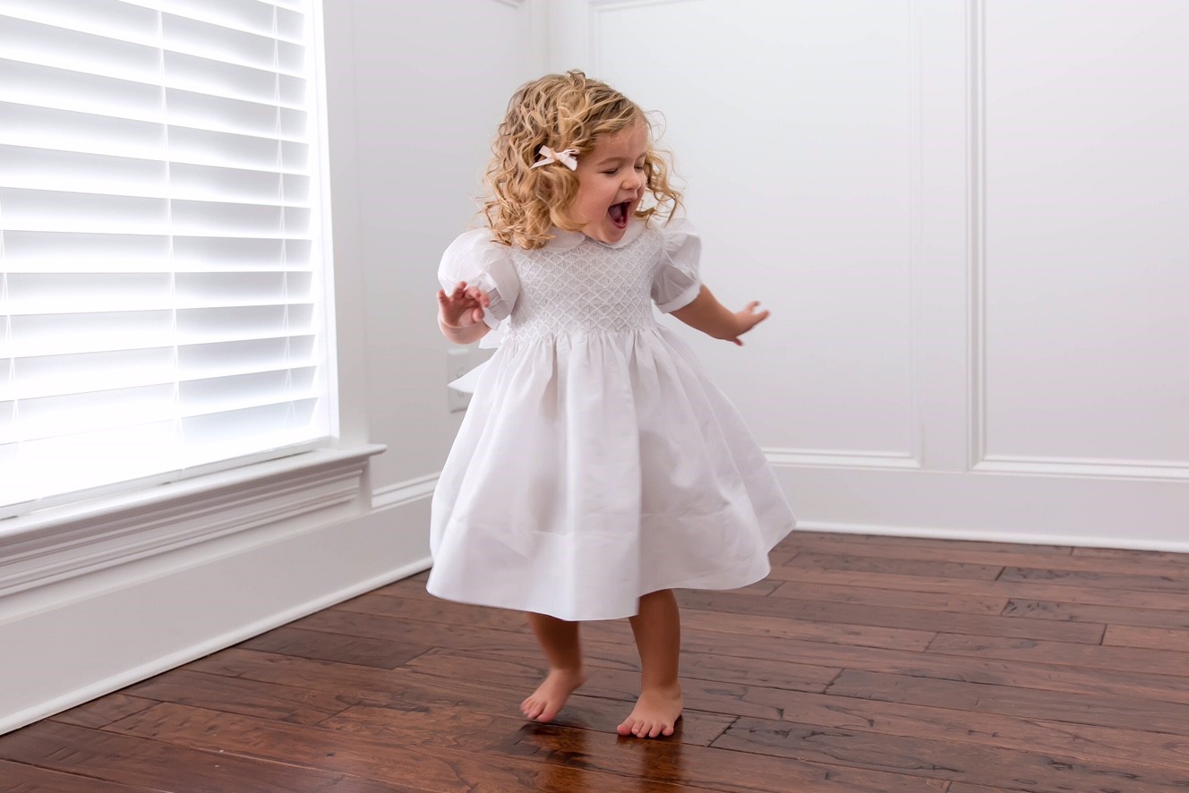 White Smocked Dress