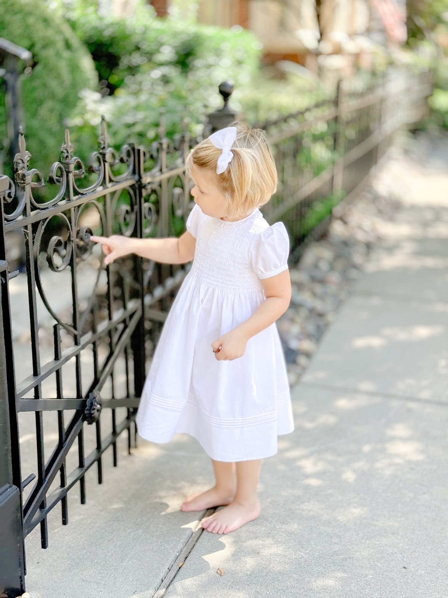 White Smocked Dress